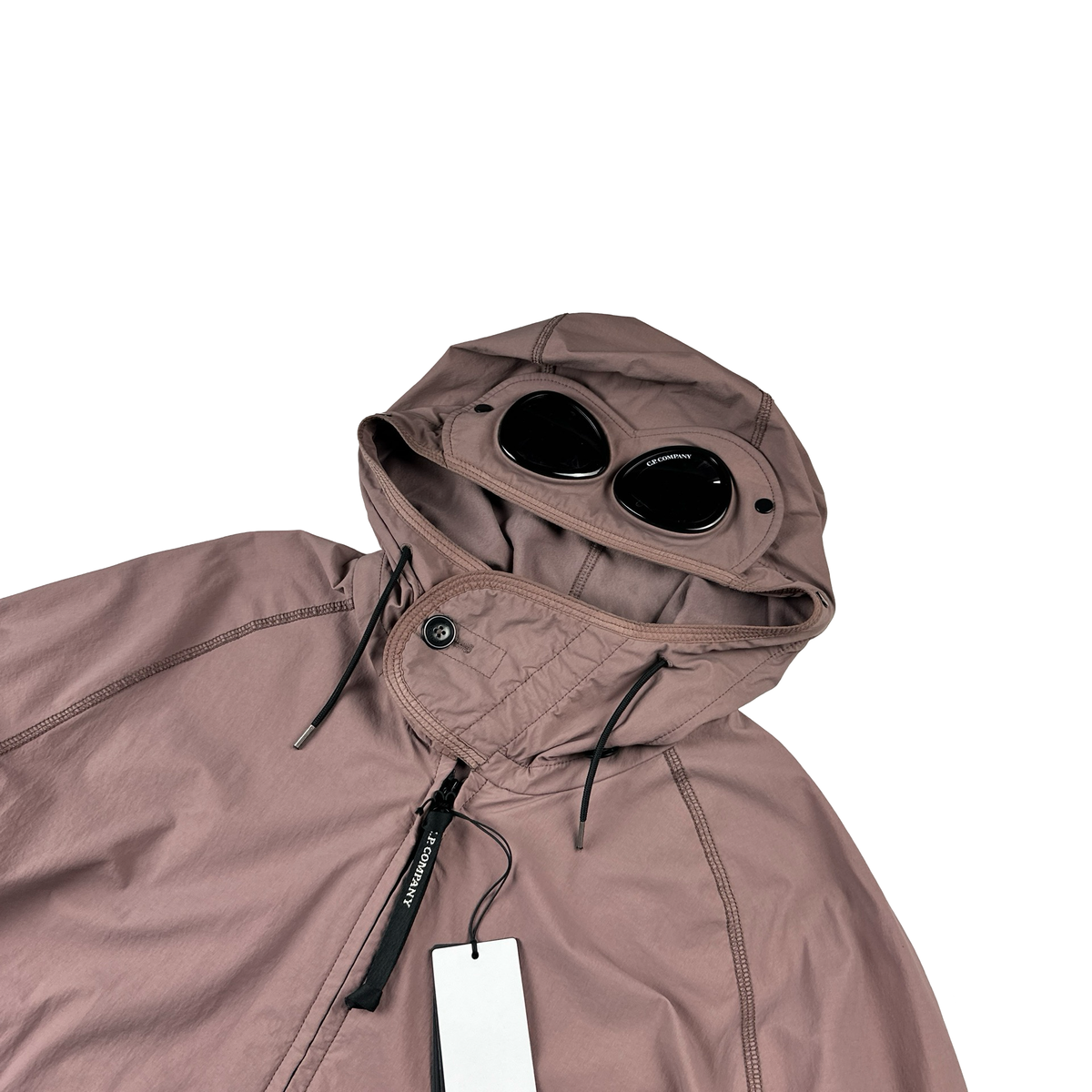 CP Company GD Shell Pink Hooded Lined Soft Shell Goggle Jacket