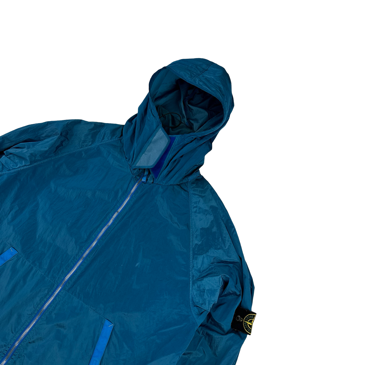 Stone Island Vintage 2005 Blue Nylon Metal Shimmer Jacket - XL 