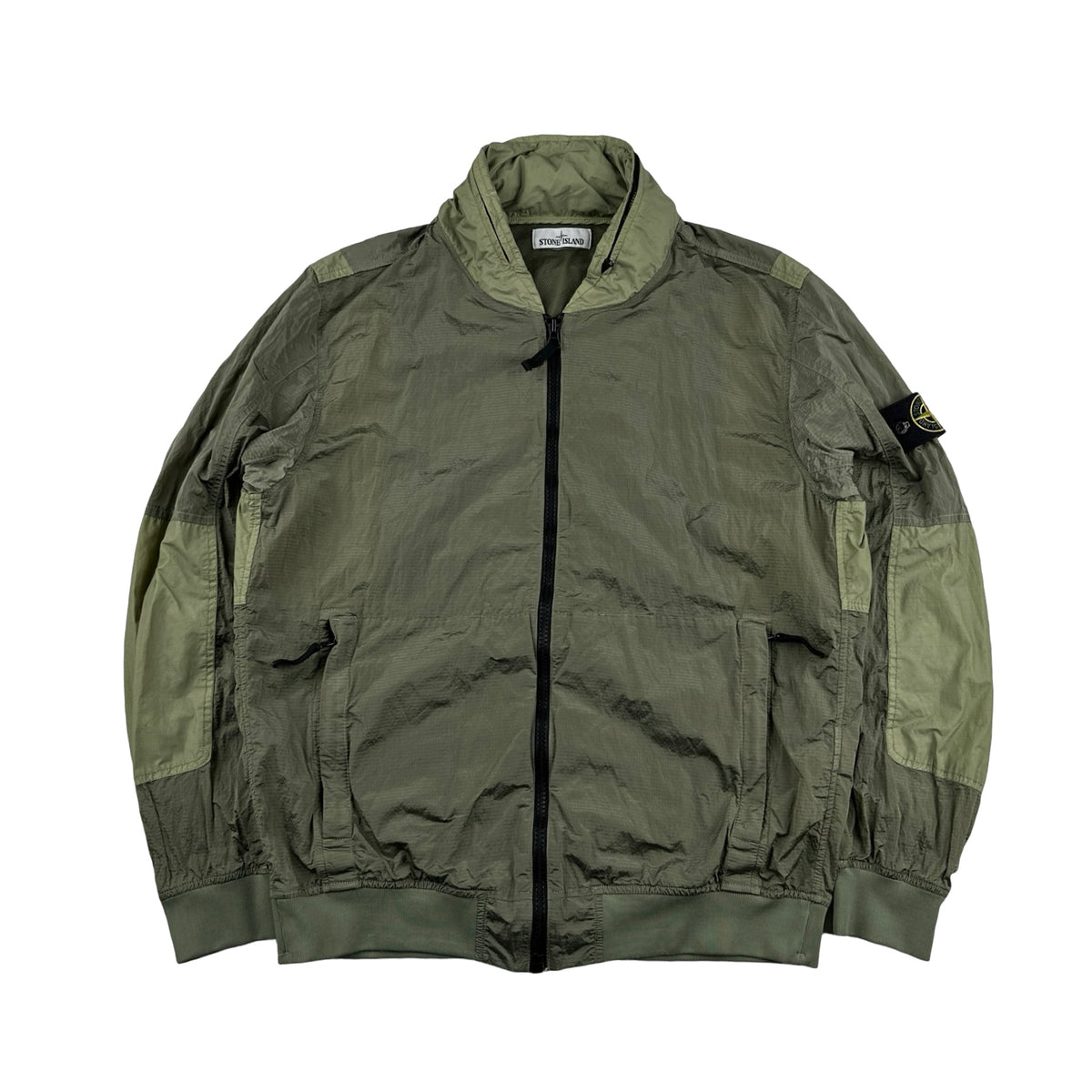 Stone Island 2019 Khaki Nylon Metal Rip Stop Shimmer Jacket - XL