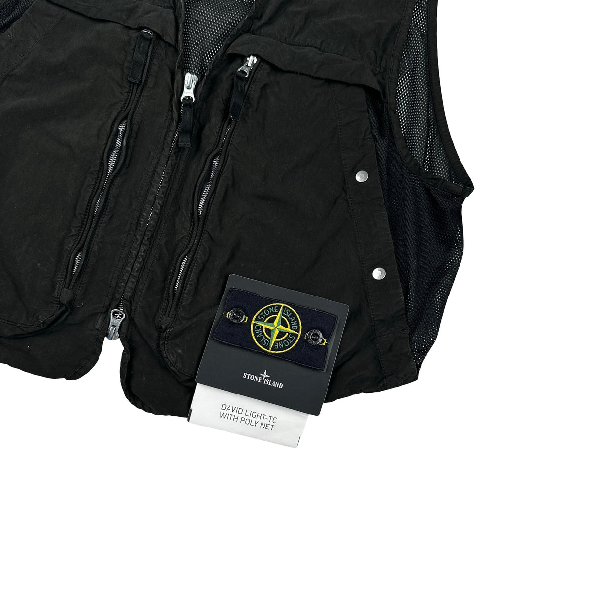 トップス STONE DAVID LIGHT-TC ZIP VEST STONE ISLAND DAVID LIGHT-TC
