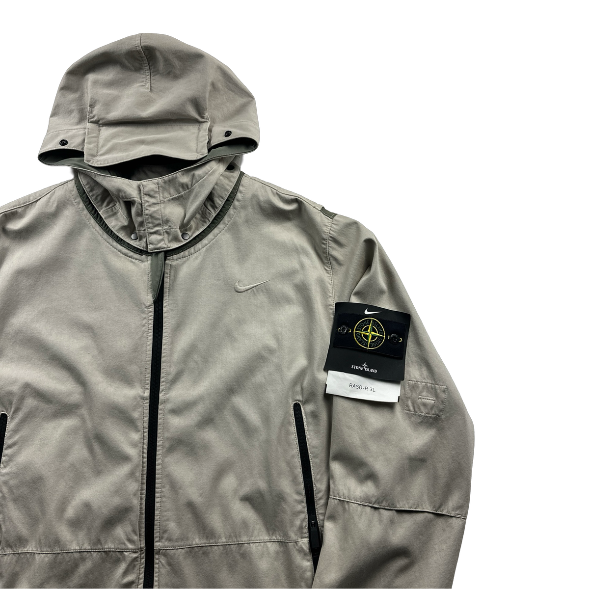 Stone Island x Nike Beige Raso R Nylon Windbreaker Jacket XXL