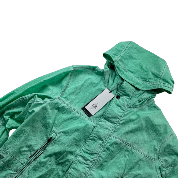 CP Company MTTN Teal Special Dyed Nylon Lens Viewer Hooded Jacket - Large