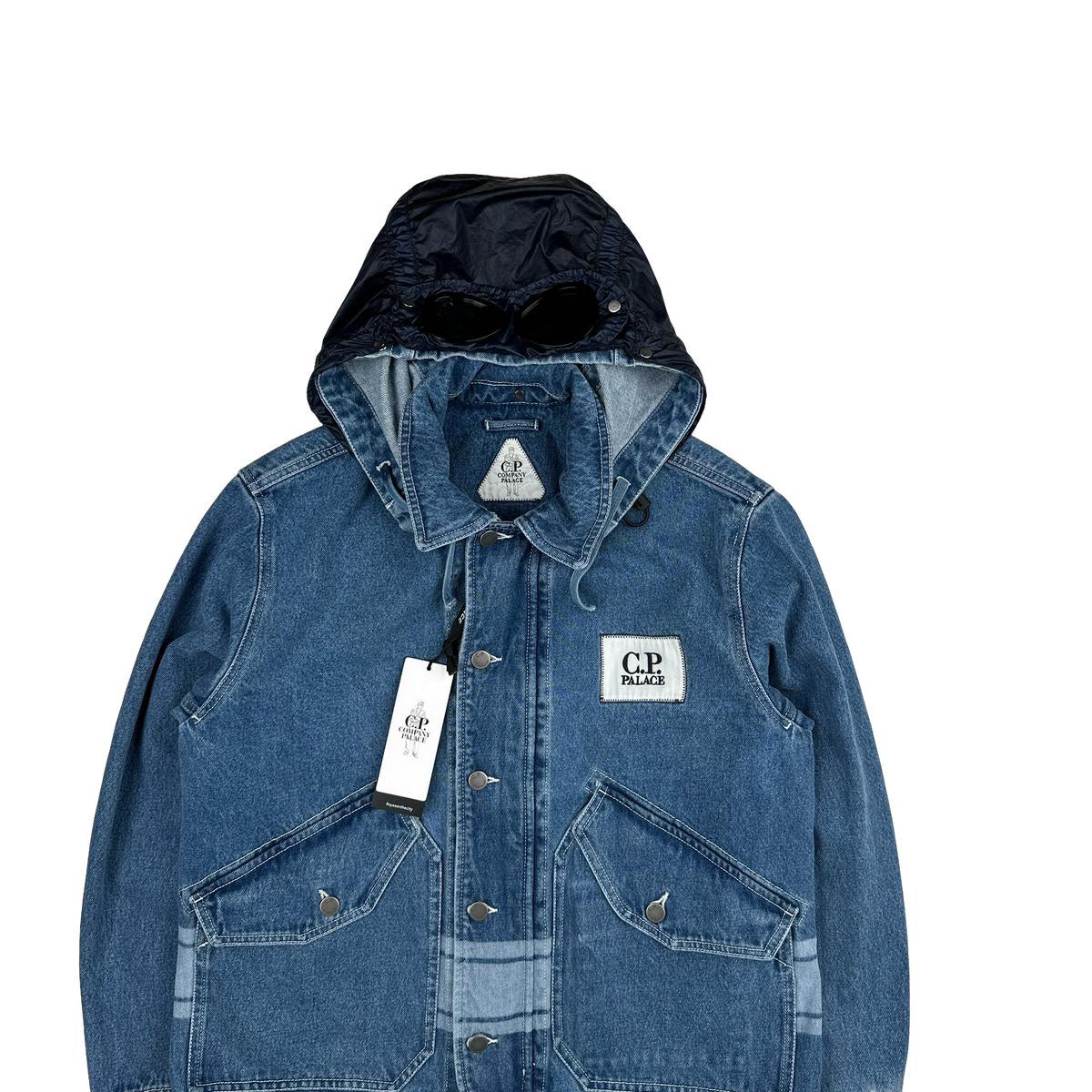 Palace X CP Company Denim 14 3/4Oz 3 In 1 Goggle Jacket - XL