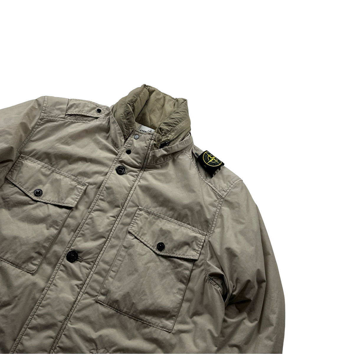 Stone Island 2022 Tan Naslan Light Watro Primaloft Shoulder Badge Fiel