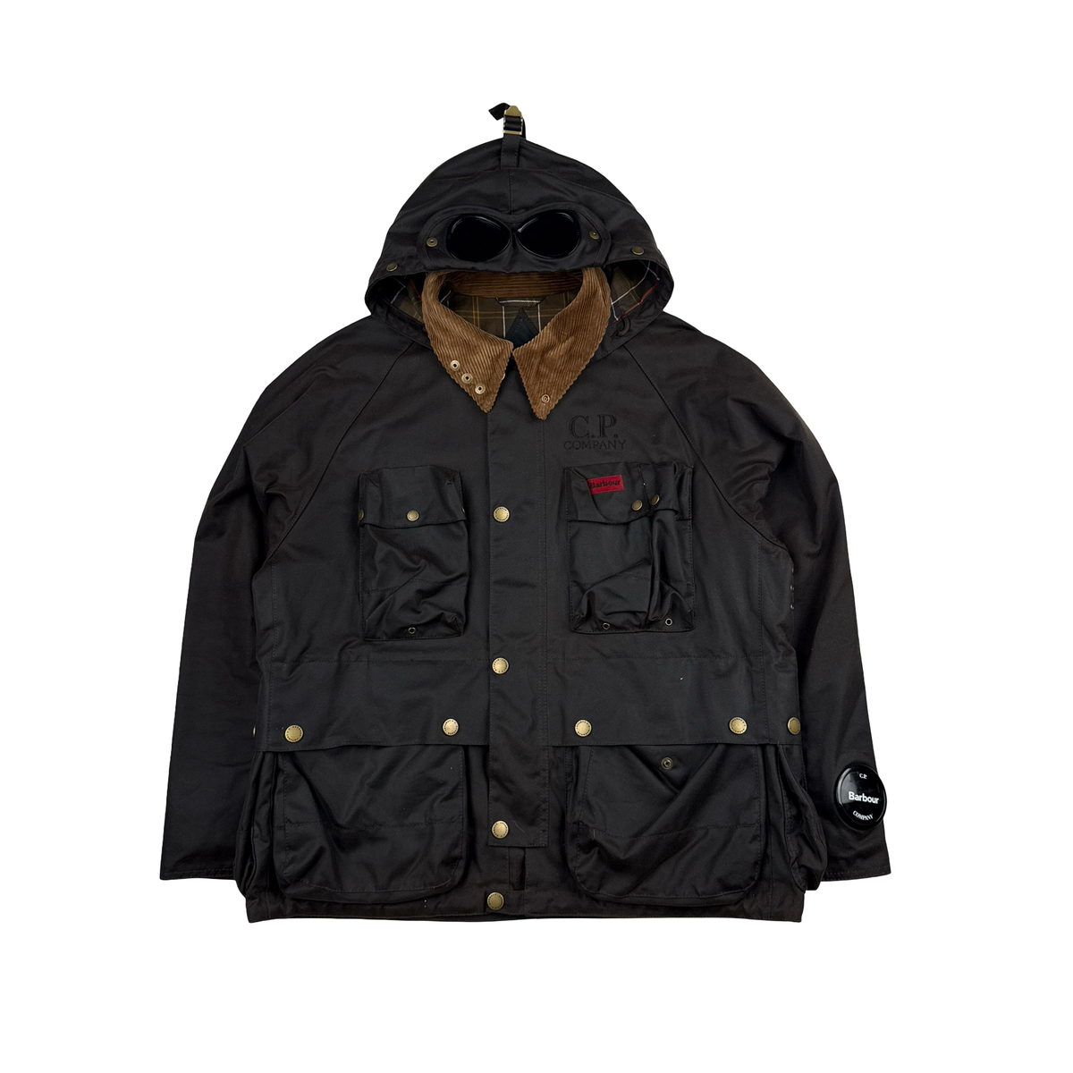 CP Company x Barbour Multi Pocket 500 Mille Waxed Jacket - Medium
