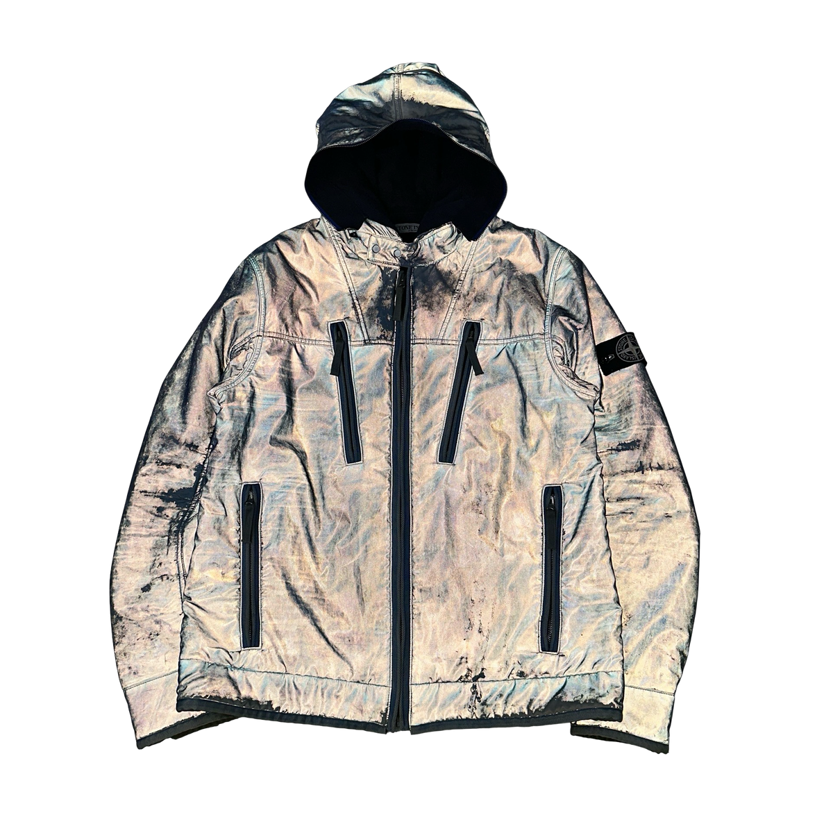 Stone Island 2010 Blue Liquid Reflective Jacket - Large – Mat