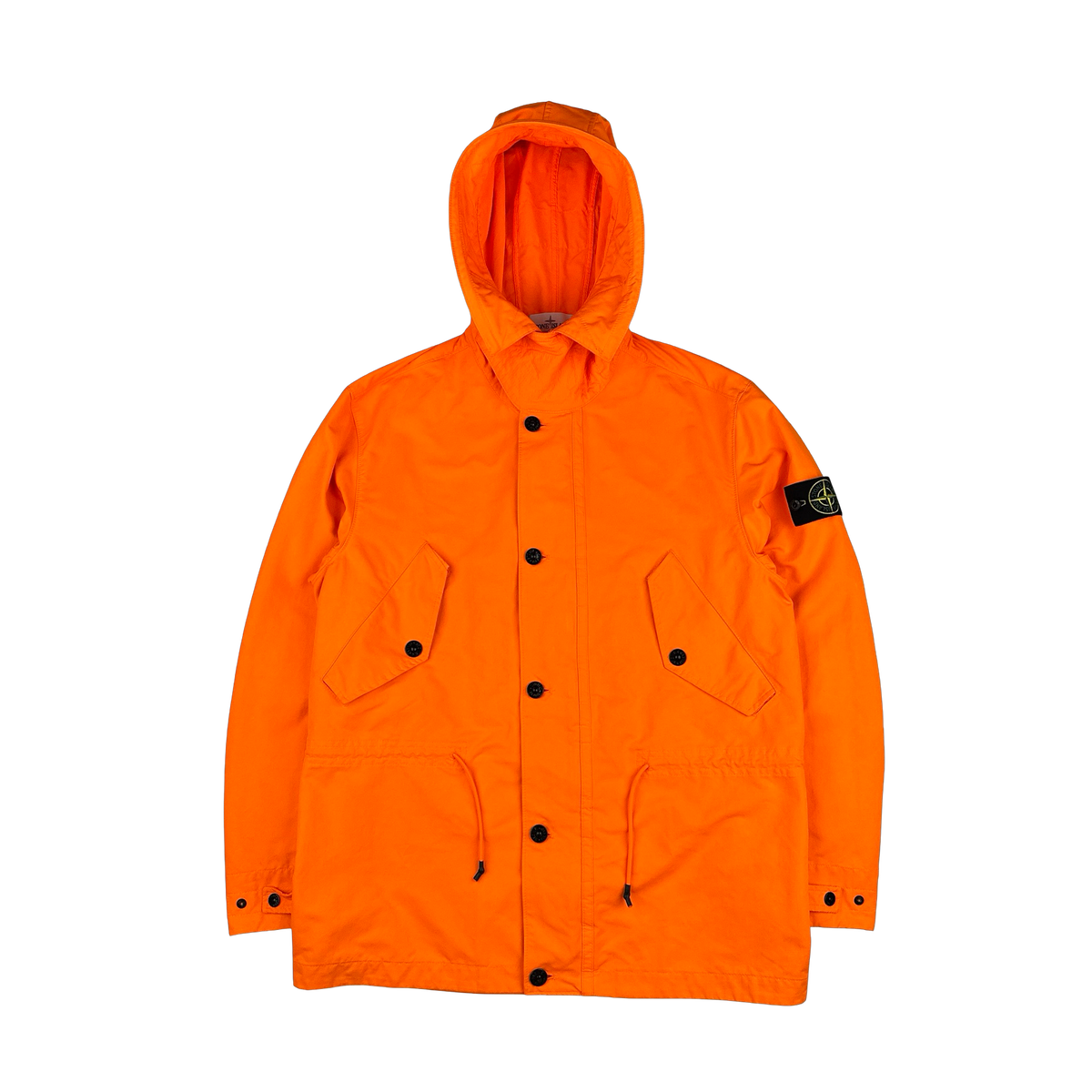 Stone Island 2019 Neon Orange David Fluo Parka Jacket - Large 