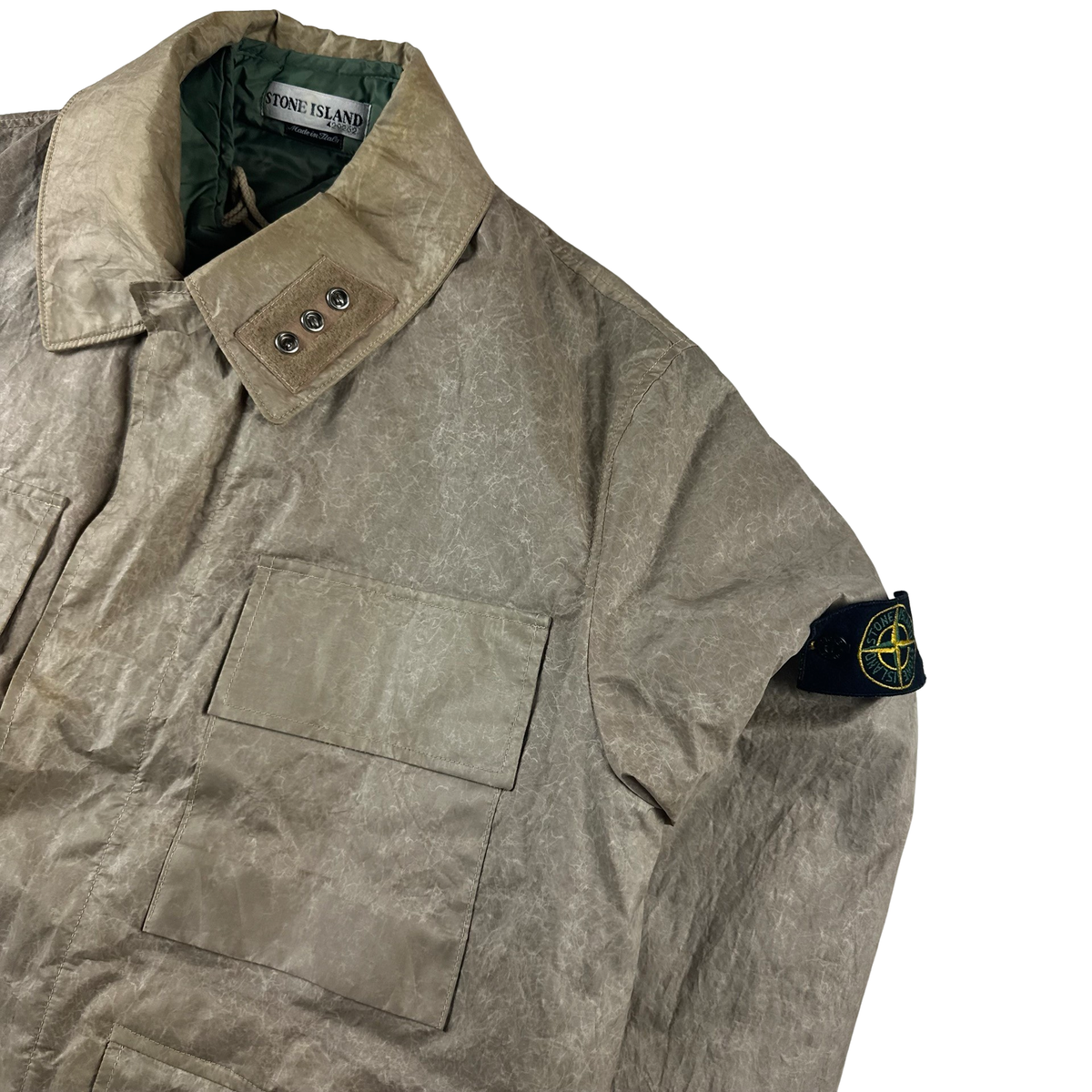 Stone Island 2000 Nylon Paper Laminated Webbing Dutch Rope Lined