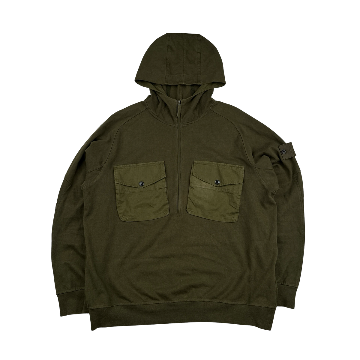 Clothing Stone Island Ghost Piece Popover Hoody Stone Island Khaki