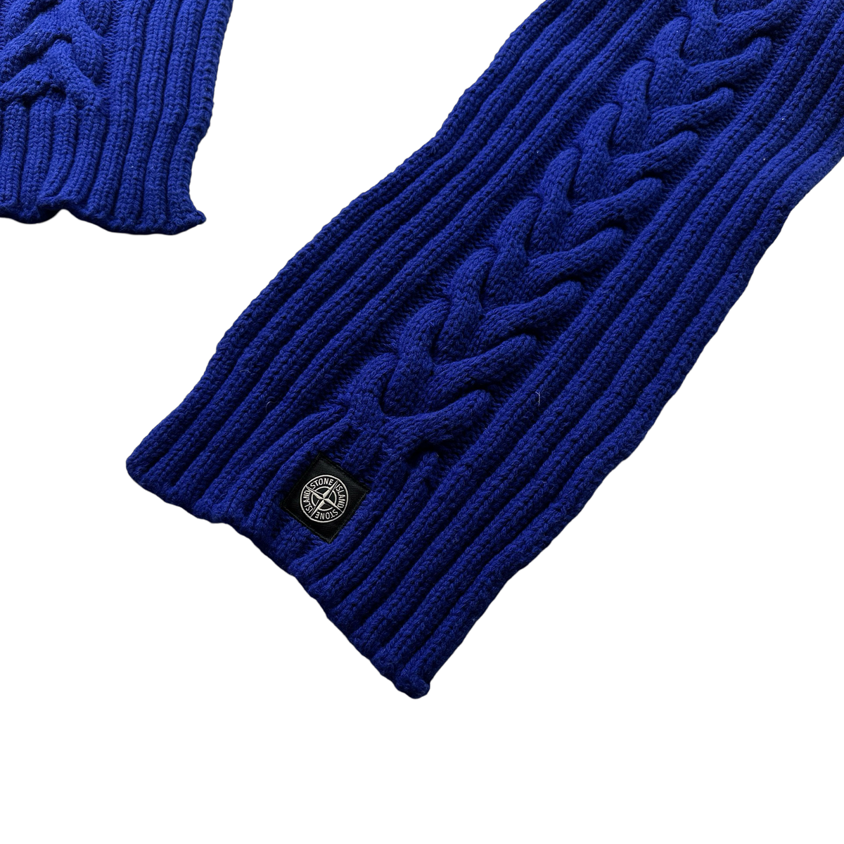 Stone Island 2012 Blue Wool President Knit Patch Scarf – Mat's Island
