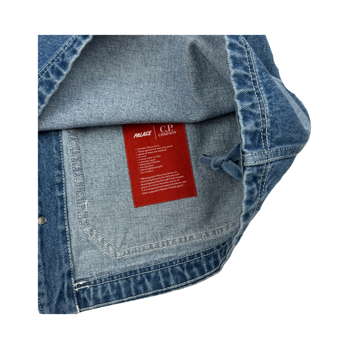 Palace X CP Company Denim 14 3/4Oz 3 In 1 Goggle Jacket - Small 