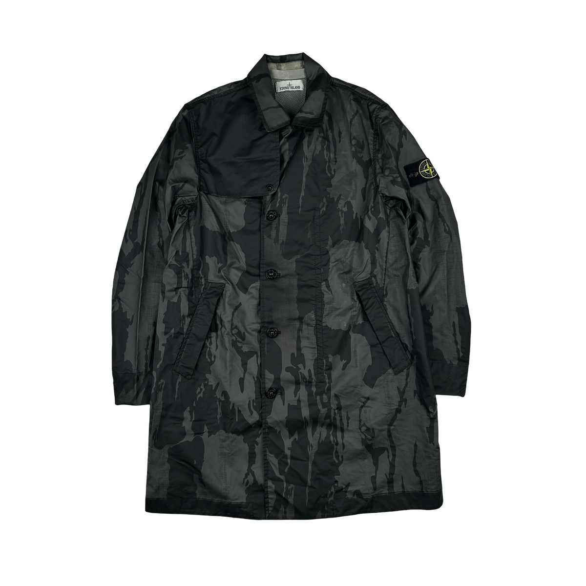 Camouflage Pattern Stone Island Raso Gommato Camo Jacket Stone