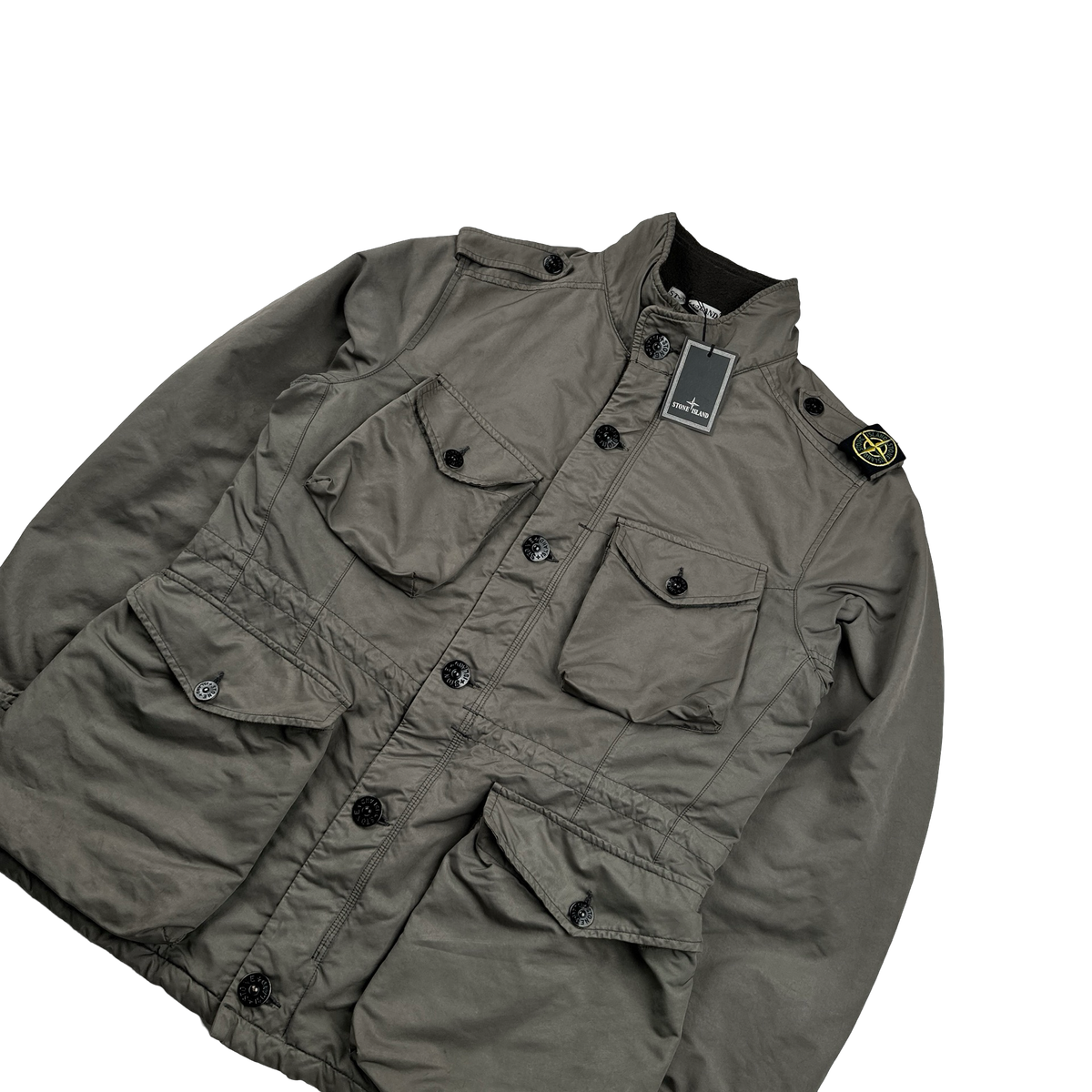 Stone Island 2008 Brown David TC Shoulder Badge Field Jacket XL
