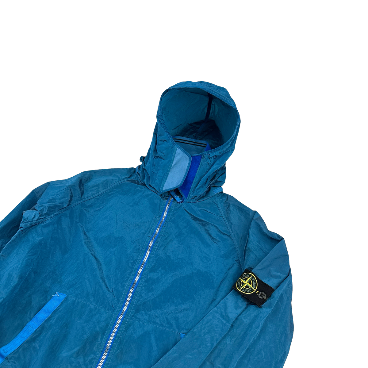 Stone Island Vintage 2005 Blue Nylon Metal Shimmer Jacket - Medium