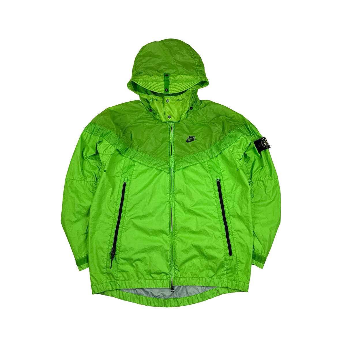 Stone Island x Nike Green Hyperlight Membrana Windrunner Jacket Larg