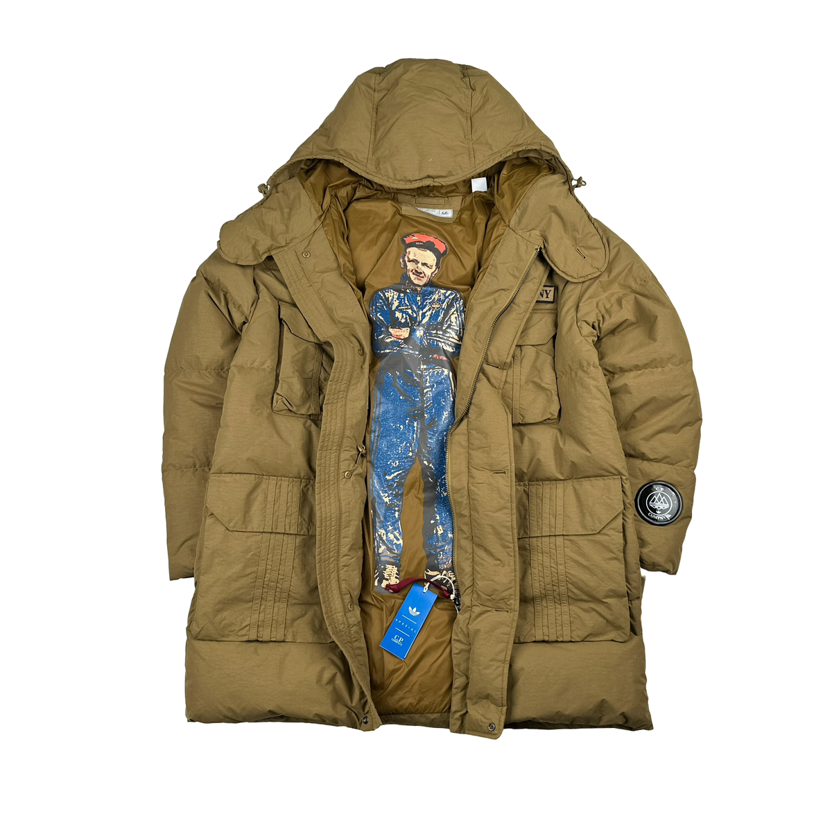 Adidas Spezial X CP Company RARE Sand Thick Puffer Print Lined