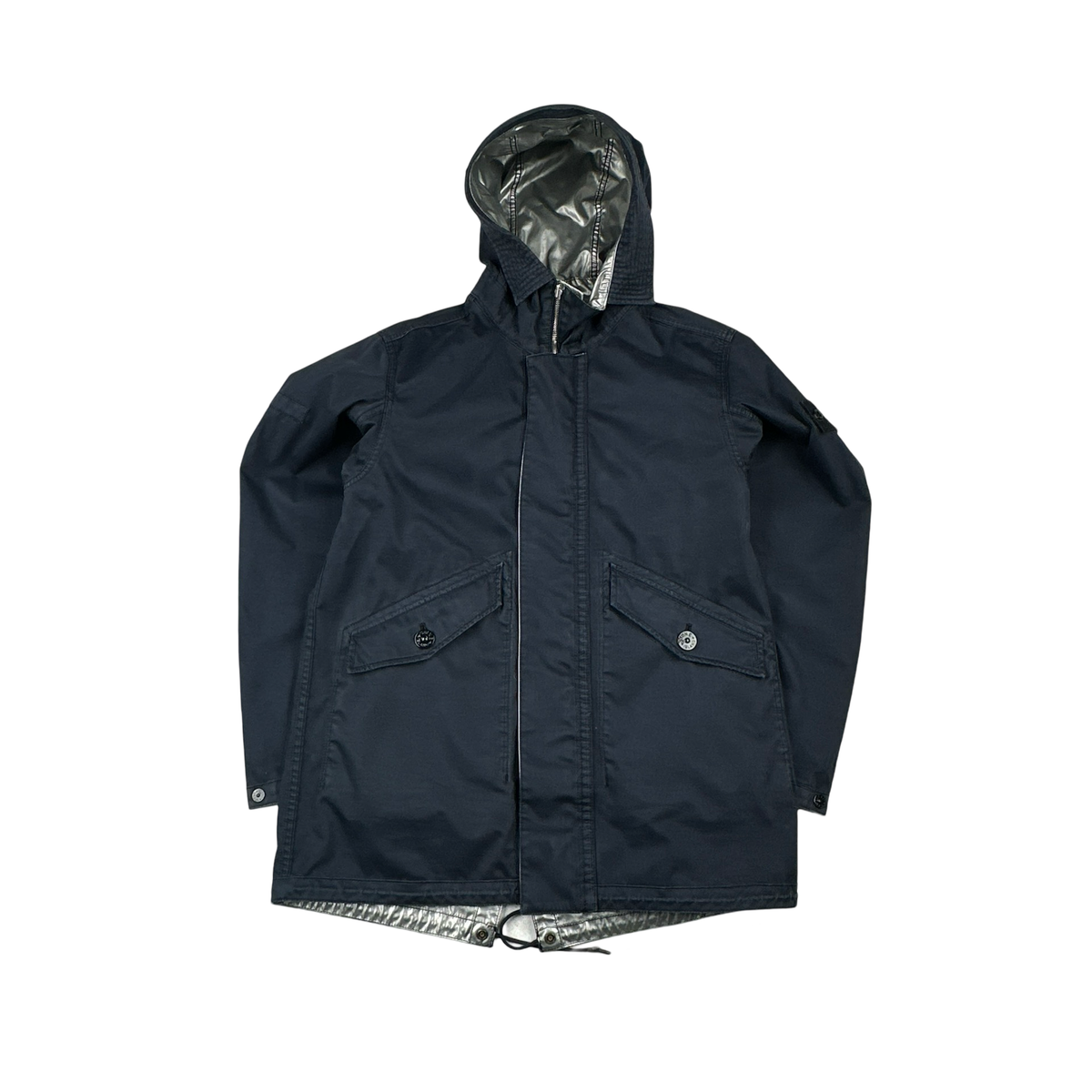 Stone Island Reversible Silver Spaceman Raso Gommato Jacket 