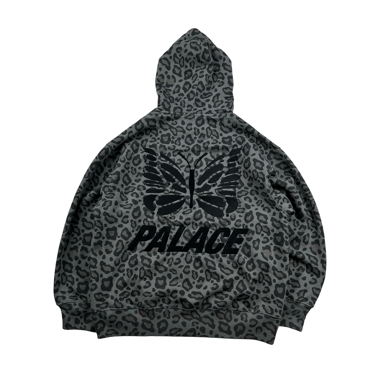 Palace X Needles Leopard Spellout Thick Cotton Hoodie - Large