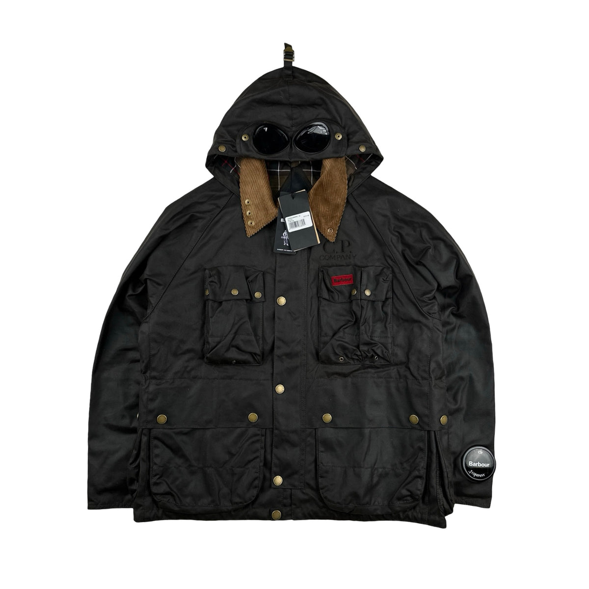 CP Company x Barbour Multi Pocket 500 Mille Waxed Jacket - Medium