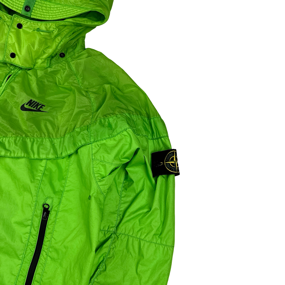 Stone Island x Nike Green Hyperlight Membrana Windrunner Jacket Larg