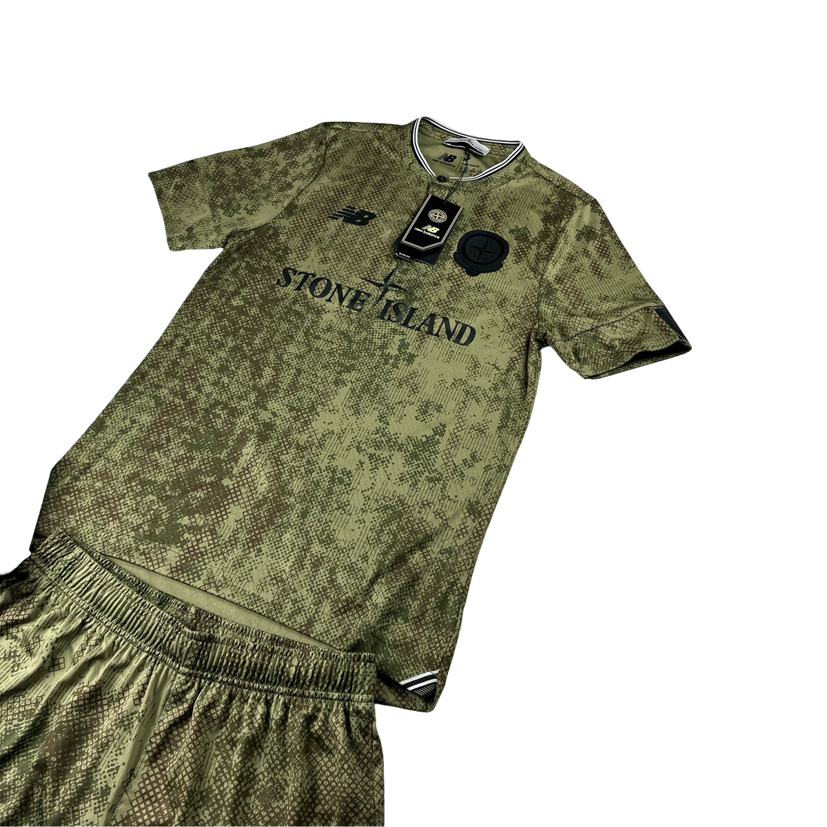 Stone Island x New Balance Camo Recycled Poly Football Kit