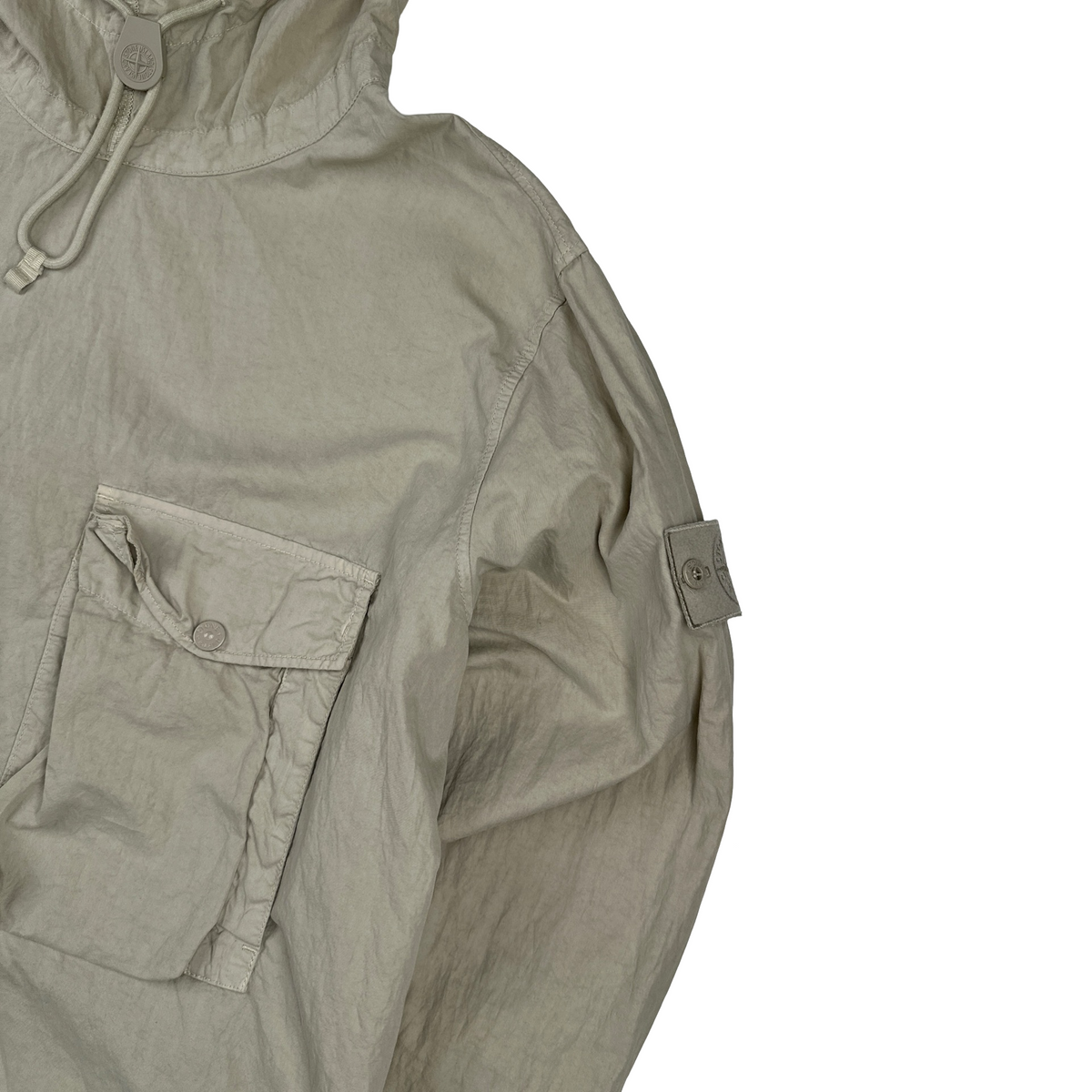Stone Island 2019 Beige Ghost Piece Cotton Resin Smock - XL