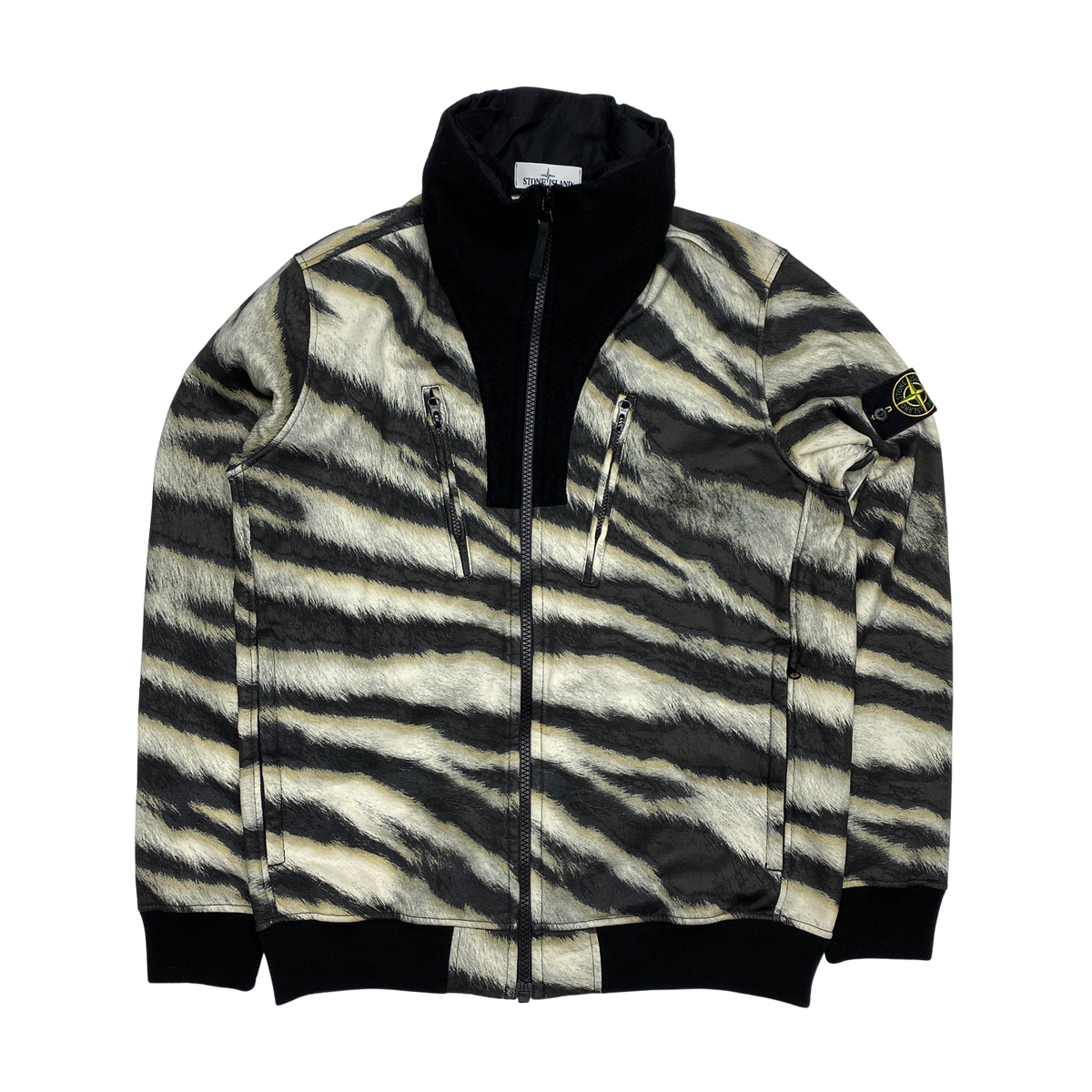 Stone island white clearance tiger jacket