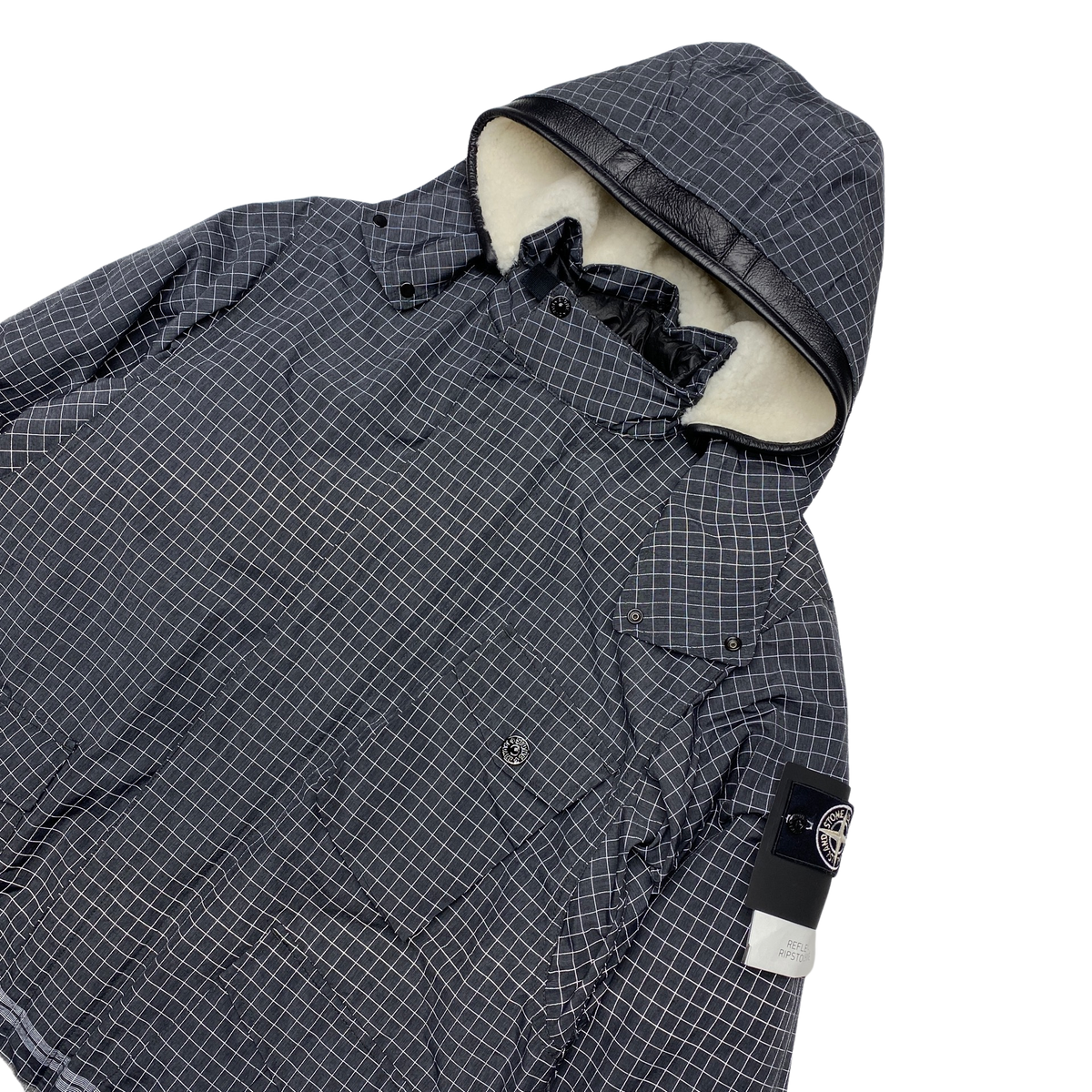 Stone Island Reflective Ripstop Chine Parka Jacket