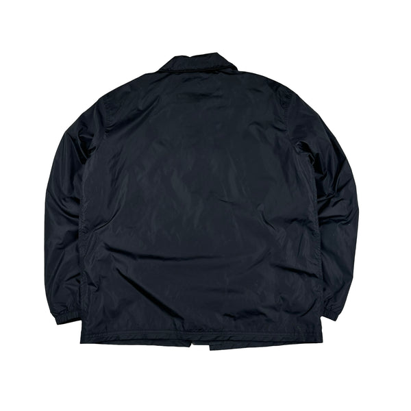 Ralph Lauren Black Double Lined Buttoned Windbreaker Jacket - Medium