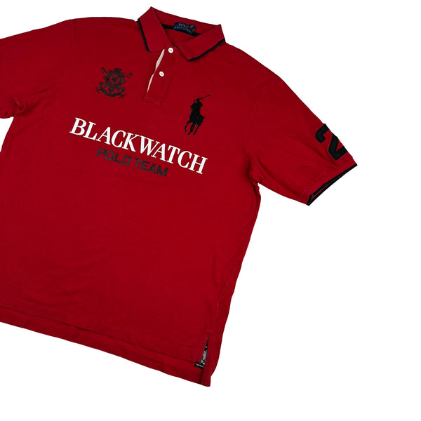 Ralph Lauren Red Cotton Embroidered Big Logo Polo Shirt - XL