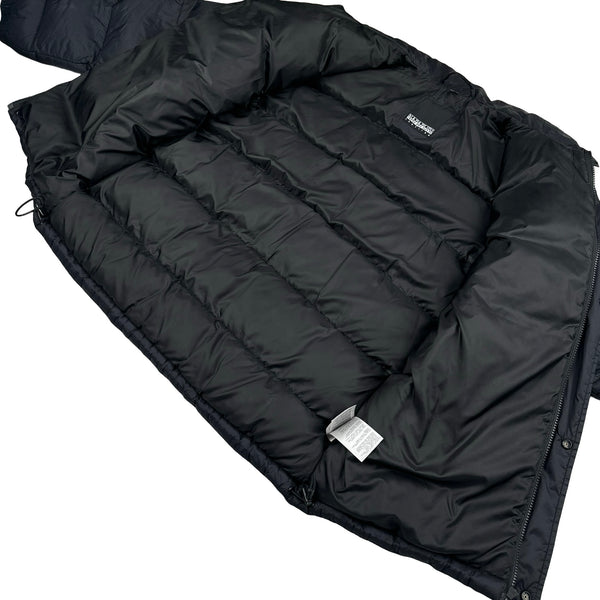 Napapijri Black Spellout Puffer Zipped Jacket - Small