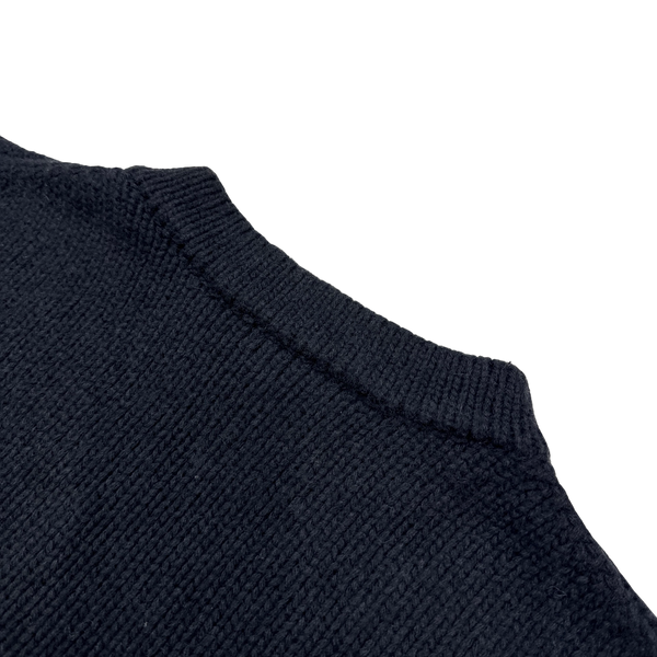 Stone Island Vintage 2000 Thick Wool Mock Neck Pullover - Large