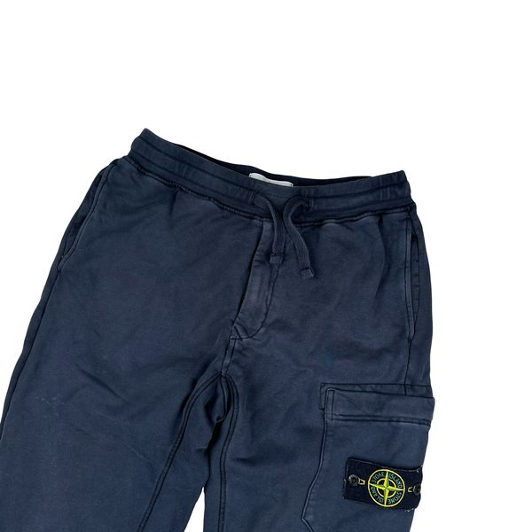 Stone Island Navy Cotton Jogging Bottoms - Small