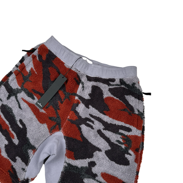 Stone Island 2022 Camo Teddy Fleece Crewneck Shorts Sweatshirt - Medium