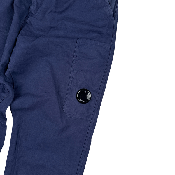 CP Company Navy Regular Fit Lens View Cargo Trousers - 32"