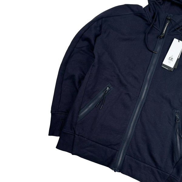 CP Company Navy Goggle Zip Up Hoodie - Medium