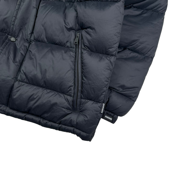 Napapijri Black Spellout Puffer Zipped Jacket - Small