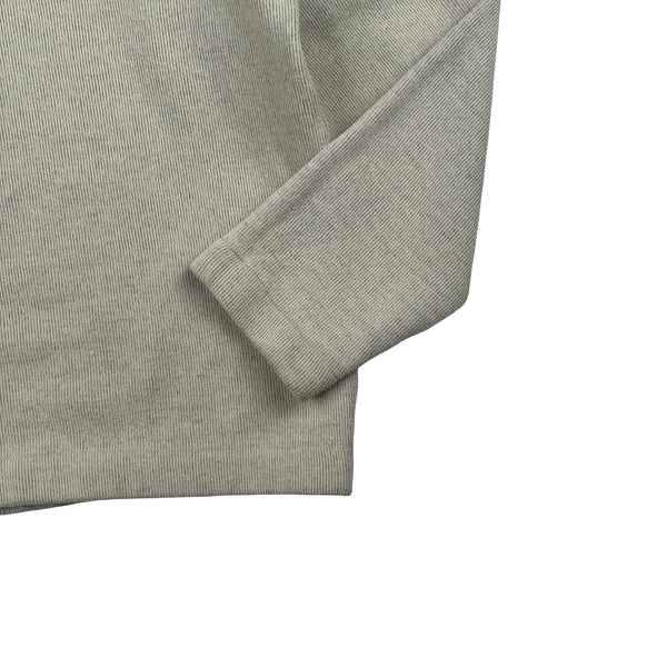 Stone Island 1998 Cream Vintage Wool Blend Buttoned Neck Jumper - Large