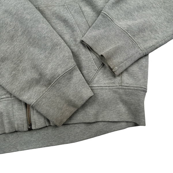 Ralph Lauren Grey Thick Cotton Zipped Hoodie - Large