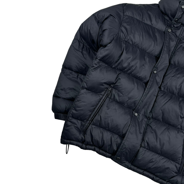 Napapijri Black Spellout Puffer Zipped Jacket - Small