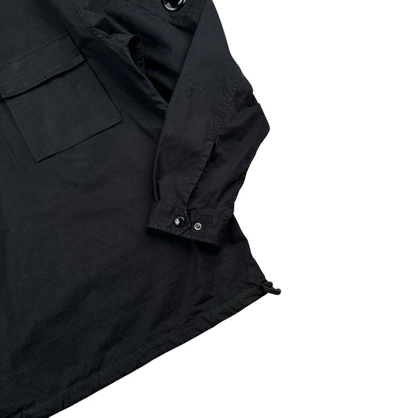 CP Company Black Cotton Lens View Pullover Smock - Medium