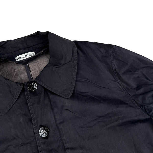 Stone Island 2002 Navy Raso Gommato Jacket - XL