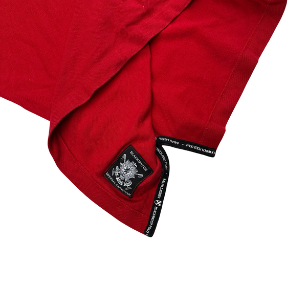 Ralph Lauren Red Cotton Embroidered Big Logo Polo Shirt - XL