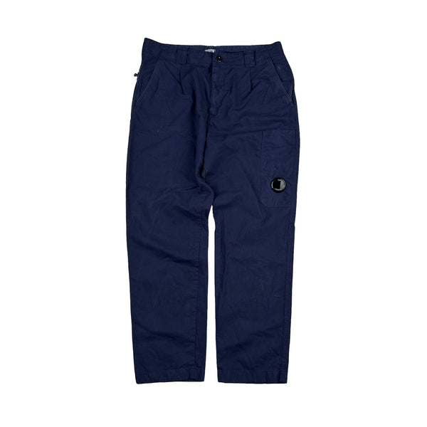 CP Company Navy Regular Fit Lens View Cargo Trousers - 32"