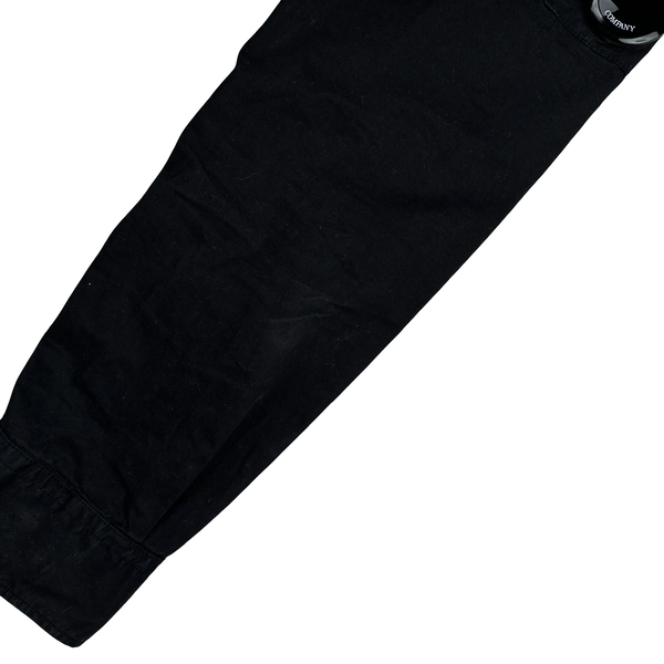 CP Company Black Cotton Lens View Zipped Overshirt - Small