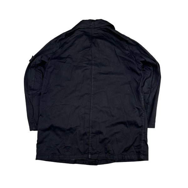 Stone Island 2002 Navy Raso Gommato Jacket - XL