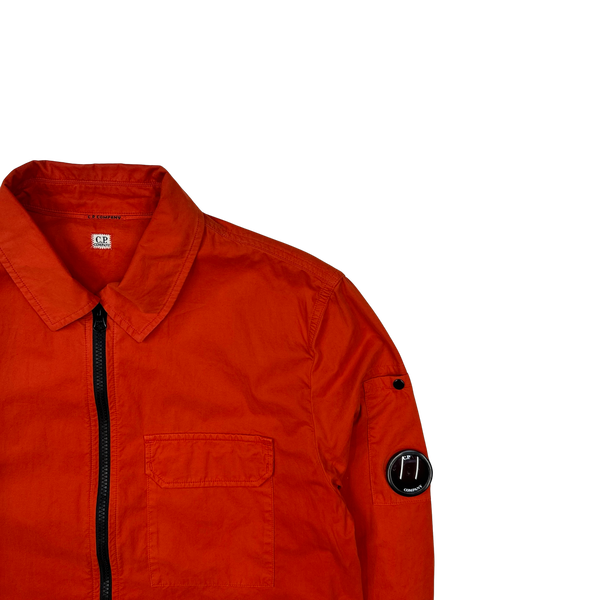 CP Company Orange Zipped Overshirt - Large