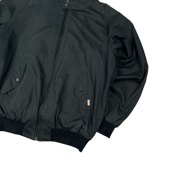 Baracuta Black Harrington Zipped Bomber Jacket - Large