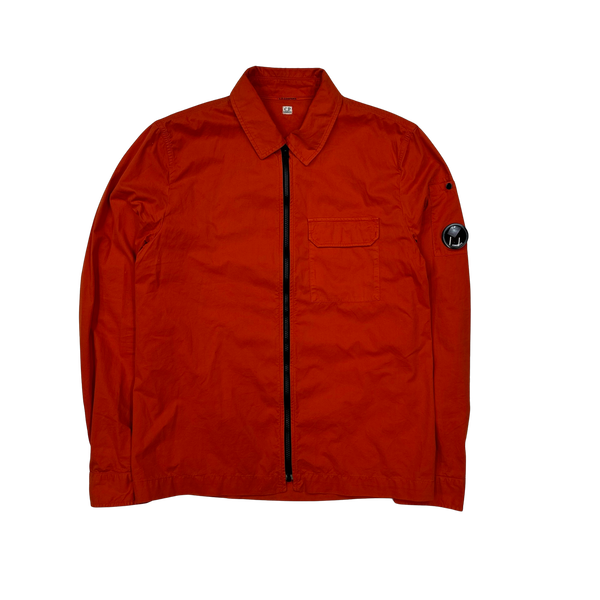 CP Company Orange Zipped Overshirt - Large