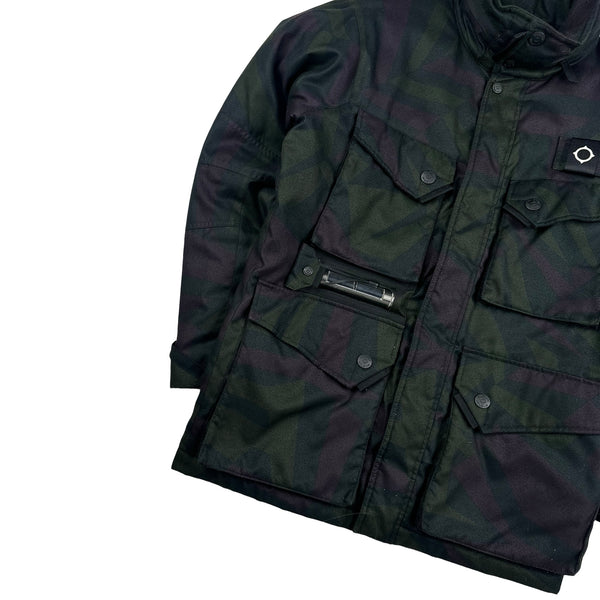 Ma Strum Purple/Green Tourch Multipocket Field Jacket - Small